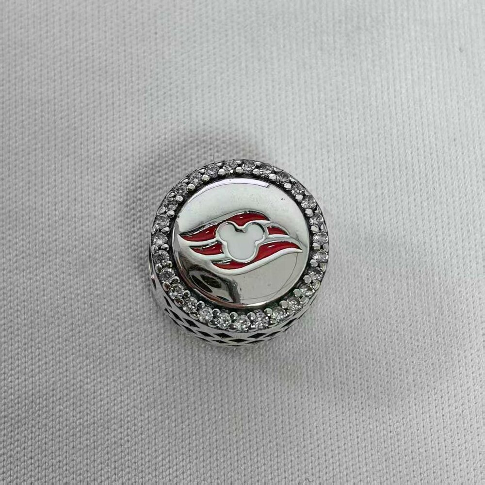 Pandora Disney Mickey Mouse Cruise Line Steamboat Willie Charm, S925 Silver